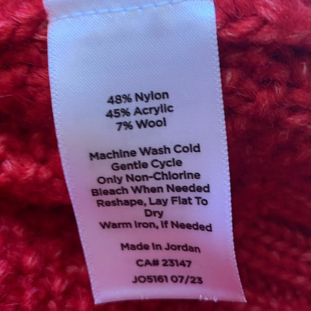 Talbots Bold Red Cable Knit Sweater - image 8